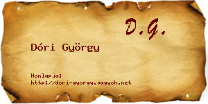 Dóri György névjegykártya