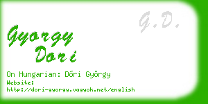 gyorgy dori business card